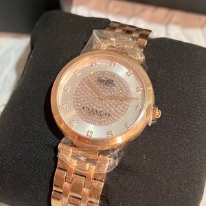 Coach Watch Rose Gold with Rhinestones Glitz Brand New with Box Tags Plastic
